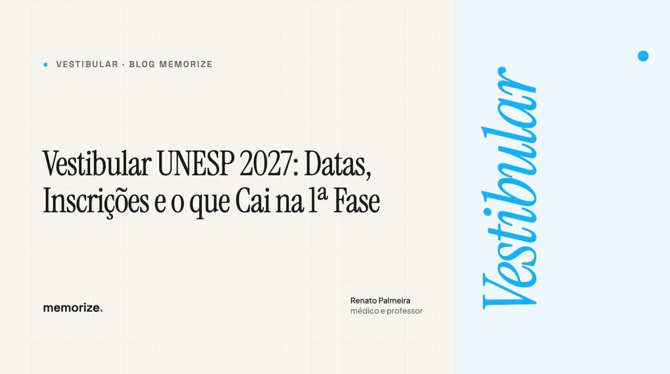 Vestibular UNESP 2027: Datas, Inscrições e o que Cai na 1ª Fase