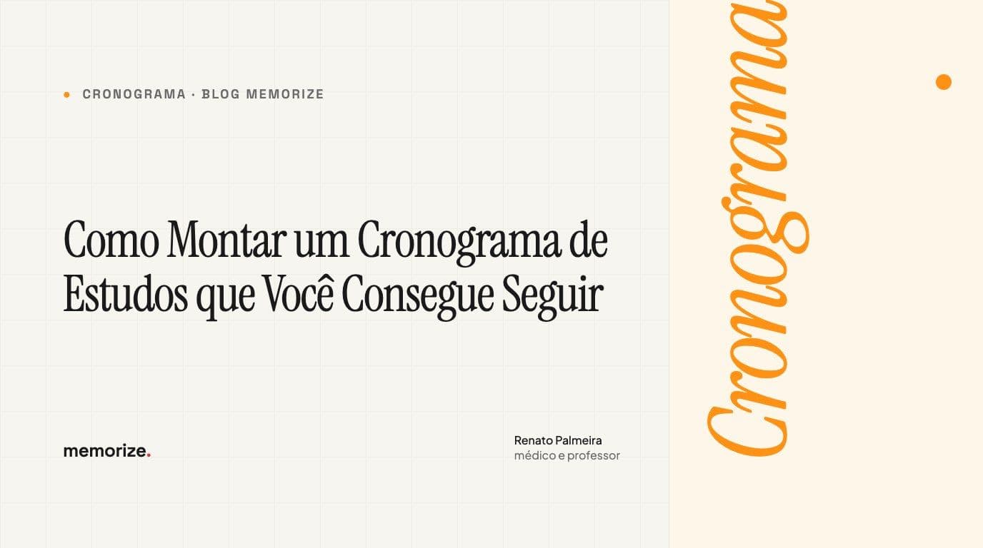 Como Montar um Cronograma de Estudos que Você Consegue Seguir (com Planilha Grátis)