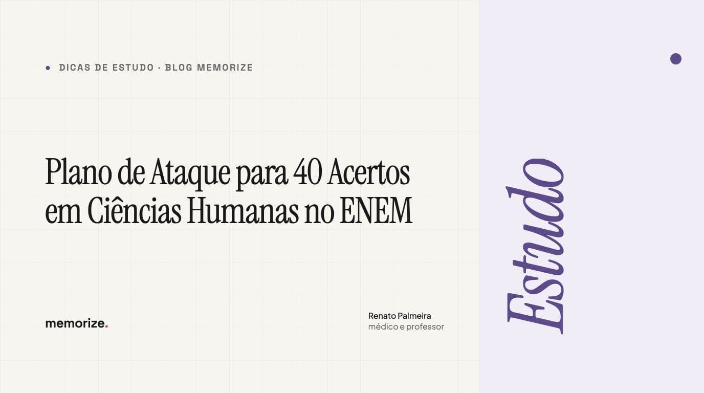 Plano de Ataque para 40 Acertos em Ciências Humanas no ENEM