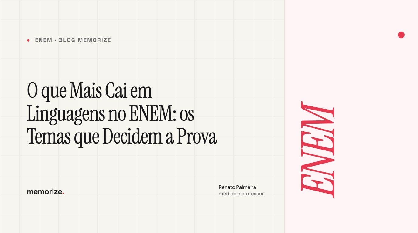 O que Mais Cai em Linguagens no ENEM: os Temas que Decidem a Prova (com Dados)