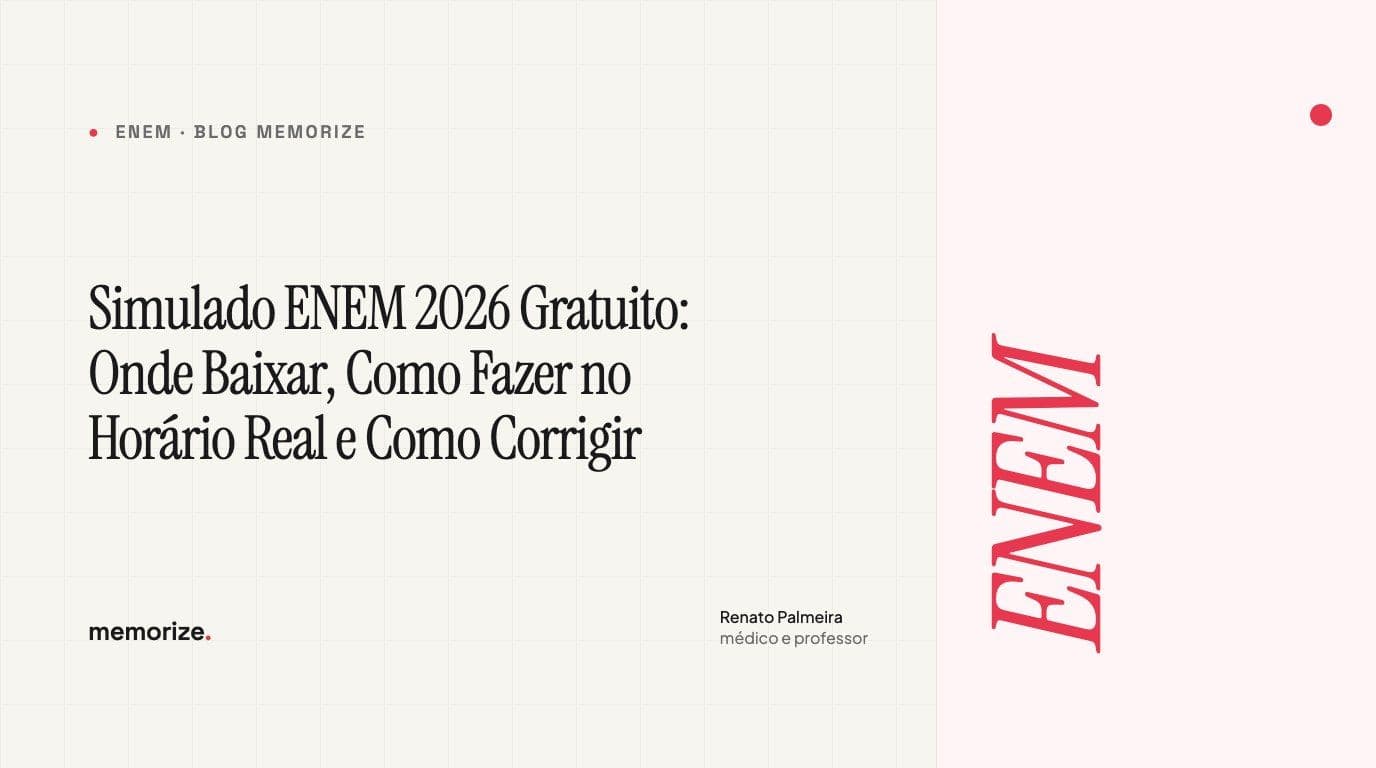 Simulado ENEM 2026 Gratuito: Onde Baixar, Como Fazer no Horário Real e Como Corrigir