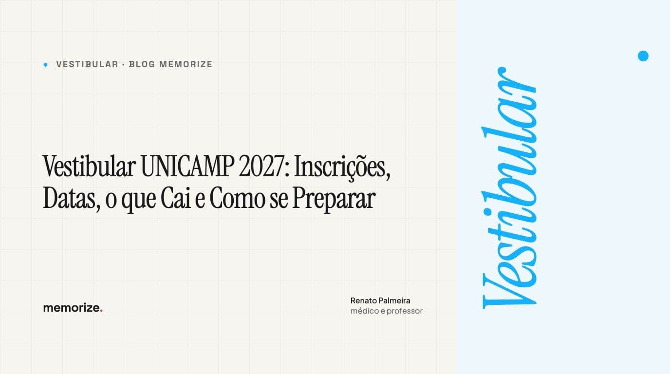 Vestibular UNICAMP 2027: Inscrições, Datas, o que Cai e Como se Preparar
