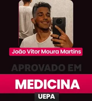 Card de aluno aprovado em Medicina