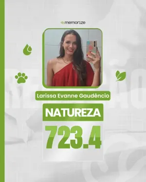 Card com a nota de um aluno no ENEM