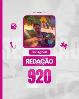 Card com a nota de um aluno no ENEM