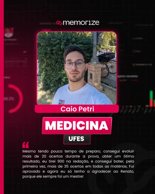 Depoimento de aluno aprovado do Memorize